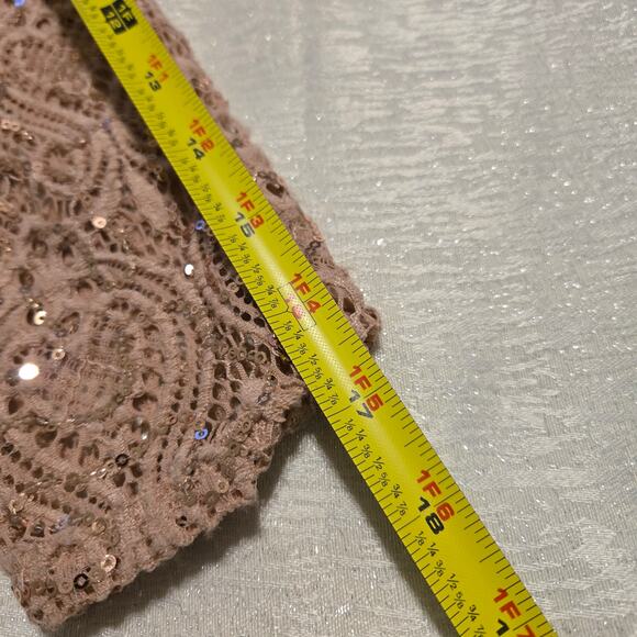 Marina Sequined Lace Gown Blush pink Feminine Mother of the bride Glamorous - Picture 8 of 13